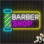 Sign Lamp Barber Shop Neon Sign USB Powered Dimmable Neon Light For Commercial Shop Wall Art Decoration 18.3cm×31cm