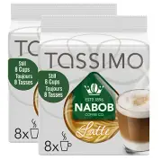 Tassimo Nabob Latte Single Serve T-Discs 8 Lattes (2 Pack)