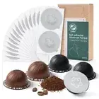 Reusable Vertuo Capsules Refillable Coffee Pods with Espresso Aluminum Foils ...