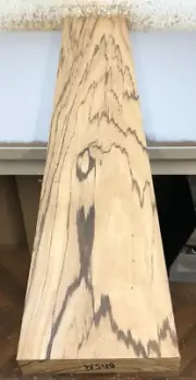 WS48) Zebrawood Lumber (42" x 7.25") Slab 1.5" thick Kiln Dried Wood (defects)