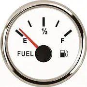 ACAECMGGFP 52mm Fuel Level Gauge Meter 0-190ohm for Boat Yacht Car Truck with Red Backlight 9-32V for Car Boat Voltmeter(WS)