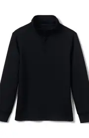 Lands' End School Uniform Kids Quarter Zip Pullover in Black at Nordstrom, Size Large