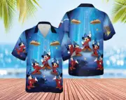 Fantasia Sorcerer Mickey Mouse Believe In Magic 3D Hawaii Shirt HALLOWEEN GIFT