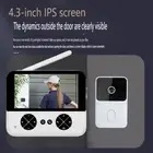 HG Video Doorbell Camera Wireless No Subscription With 4.3 Inch IPS Screen Hi 5