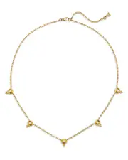 Temple St. Clair 18K Yellow Gold Cl White Diamond Station Collar Necklace, 16-18