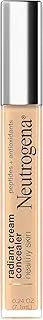 Neutrogena Healthy Skin Radiant Brightening Cream Concealer with Peptides & Vitamin E Antioxidant,Lightweight Perfecting Concealer,Non-Comedogenic,Bisque Light/Medium 02 neutral undertones,0.24 oz