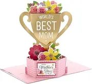 3D Gold Plated Flower Cards, Mother's Day Love Cards, Cross border Trophy Cards, and Birthday Gifts for Mothers With Envelope