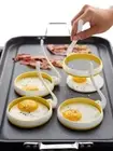 4Pcs Fried Egg Ring Silicone Heat Resistant Egg Cooking Ring Non-Stick Pancake☒