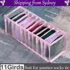 11 Grid Mesh Wardrobe Drawer Dividers Storage Box Closet Clothes Organizer AUS