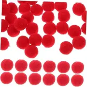 GLSTOY 600pcs Red Pompom for Crafts Decorative Multi-use Fluffy Soft for Hats and Home Decor Projects