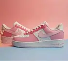 Nike Air Force 1 Custom White Casual Shoes Chill 'Triple 3 Pink' Dreamy Chill