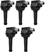 5PCS Ignition Coil Compatible With VOLVO C30 C70 S40 S60 S80 V40 V50 V60 V70 L5-2.4L 2.5L 30713417 6M5G12029AA 307134170 1371601 UF517