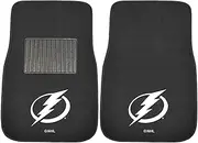 FANMATS 27186 Tampa Bay Lightning Embroidered Car Mat Set - 2 Pieces