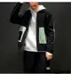 FINDSENSE品牌 秋冬款 新款 日本 男 個性 高品質 撞色 清新 大碼 帥氣 夾克外套 潮流上衣外套