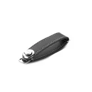 Men Leather Smart Key Holder Organizer Clip Compact Folder Keychain Black