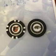 Baltimore Orioles & Ravens Black Magnetic Poker Chip removable Golf Ball Marker