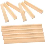 Vaguelly 10Pcs Wooden Color English Letter Display Stands DIY Craft Decoration Simple Design for Creative Learning Play for Educational Activities