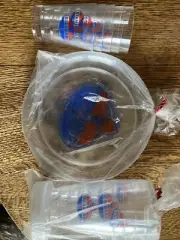 Standard Oil Plastic Cup & Plate Set 5 Each New And 5 Opened Cups