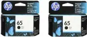 Twin HP 65 Genuine Black ink Combo Ink Cartridges New Exp 2023