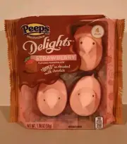 Peeps Delights Strawberry Marshmallow Chicks Dipped in Decadent Milk Chocolate
