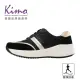 【Kimo】專利足弓支撐-都市質感綁帶休閒健康鞋 女鞋(奢華黑金 KBDSF160223)