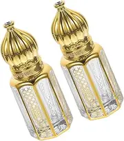 Vaguelly 2Pcs Refillable Essential Oil Bottles Portable Containers for Perfume and Aromatherapy Elegant Design for Travel and Personal Fragrance Creation