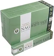 Vijayshree Golden Nag White Sage - 12 Packs of 15g = 180g - Aromatherapy - Meditation - Spirituality - 100% Natural Eco Friendly