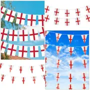England Flag Bunting Party Decorations Triangle Rectangle Banner EURO 2024