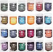 24 Bags of 24 Colors Permanent Tie Dye Pigment Powder Pigment Multicolor Dye Pigment Tie Dye Pigment for Paint Dye Soap Making Nail Polish Epoxy Resin Candle Making