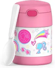 Thermos FUNtainer Stainless Steel Food Jar 10oz/290mL w/ Foldable Spoon, Barbie