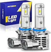 AUTOONE Upgraded 9006/HB4 Fog Lights Bulbs, 6000K Cool White IP67 Waterproof, Pack of 2