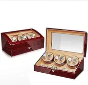 WatchWatchWinderBoxAutomaticWatchWinder,6+7StorageDisplayBoxCaseWithExtremelySilentMotor，BatteryPoweredOrACAdapter Needed KeYJ