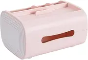 Multifunctional Tissue Box,Tissue Box Cover Holder with Storage,Paper Napkin Dispenser,Remote Control Holder,for Living Room,Bedroom,Dressers,Home,Office