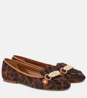 [See By Chloe] See By Chloé Signature calf hair ballet flats AU 7 brown