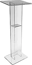 Acrylic Podium Stand, Modern Deisgn Portable Classroom Lectuern, Clear Lecterns & Pulpits, Professional Presentation Podiums for Classroom, Weddings, Conference, Concert