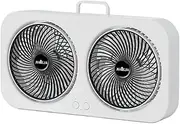 IOIUSKKU USB C-type Rechargeable Silent Fan 3 Speeds For Bedrooms Offices Study Rooms Double Head Wall Mounted Desktop Fan ABS, Ruizhihei
