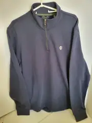 Ted Baker men's 6(2XL) Kilburn Navy Blue Knit Half Zip Sweatshirt