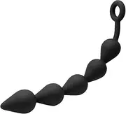 Anal Beads with 5 Balls Silicone Butt Plug with Safe Pull Ring Anal Chain Sexbaby Anal Plug for Men Women