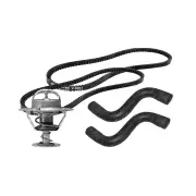 Gates Thermostat + Radiator Hose Drive Belt Kit for Mitsubishi Triton MF MJ 2.5L