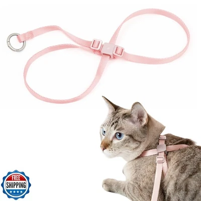 BuddyArmor Cat Harness Escape-Proof Anti-Choking Adjustable Nylon Harness Lig