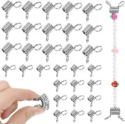 30Pcs Bead Cord Clips for Jewelry Making,Stoppers Prevent Beads from Falling Bea