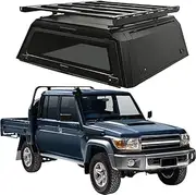 ATATNK Custom Pickup Truck Bed Cap Steel Hard Top Topper Canopy Tonneau Cover Camper Shell Bed Hard Top Truck Canopy Compatible for Land Cruiser Double Cab