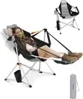 Hammock Chair with Footrest, Swinging Portable Folding Camping Chairs for Adult