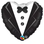 Wedding Tuxedo Heart Shape 18" Foil Balloon (Non-Packaged)
