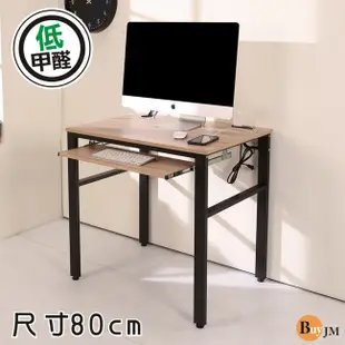 BuyJM工業風低甲醛防潑水80公分穩重型工作桌/附插座/電腦桌 I-CH-DE085WO