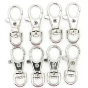 10pcs Metal Lanyard Hook Silver Swivel Snap For Paracord Lobster Clasp