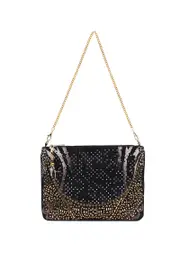 EMBELLISHED ZIP TOP CLUTCH WITH STRAP QUECHUA KING