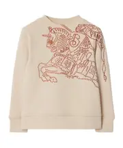 Burberry Kids Logo-Printed Long Sleeved Crewneck Sweatshirt 8Y,6Y,4Y,14Y,12Y,10Y plain white
