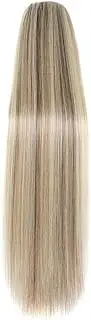 Beauty Long Blonde Ponytail Extensions Drawstring Straight Clip in Hair Extension For Women Synthetic Hairpiece Accessories(26inch)