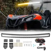 Amber/White 42" Light Bar Roof Mount Wire Kit Fit Can-am Commander 700 1000R Max